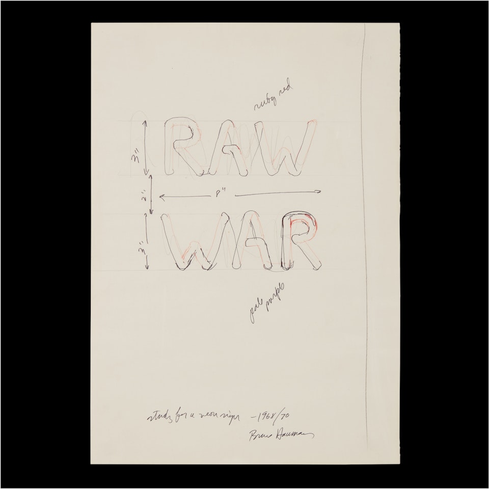 RAW/WAR by Bruce Nauman