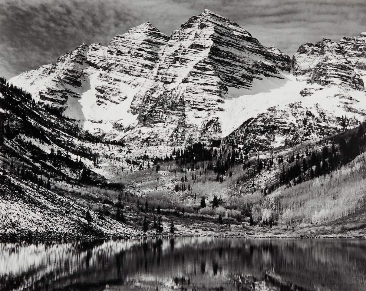 Maroon Bells, Near Aspen, Colorado by Ansel Adams