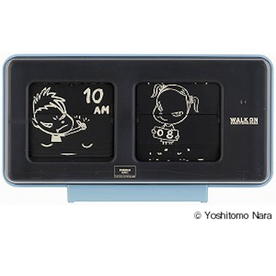 Walk on clock (Blue) by Yoshitomo Nara