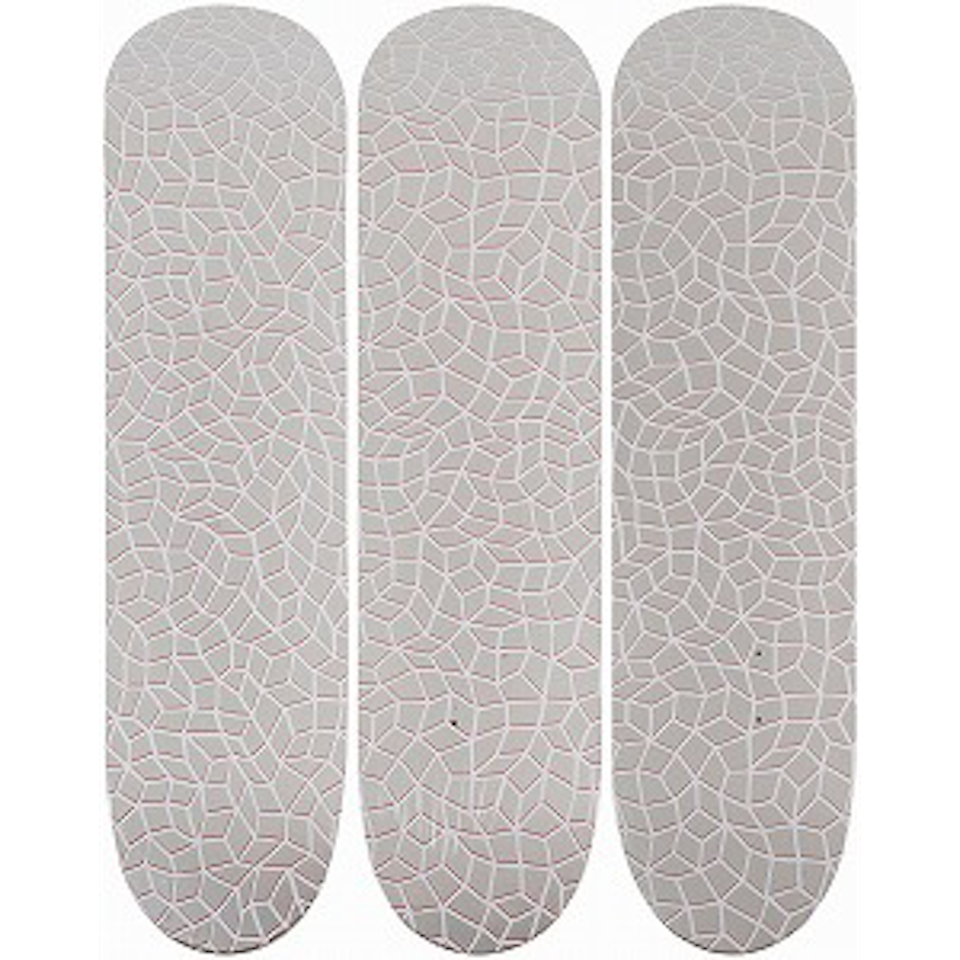 INFINITY NETS SKATEBOARD TRIPTYCH by Yayoi Kusama