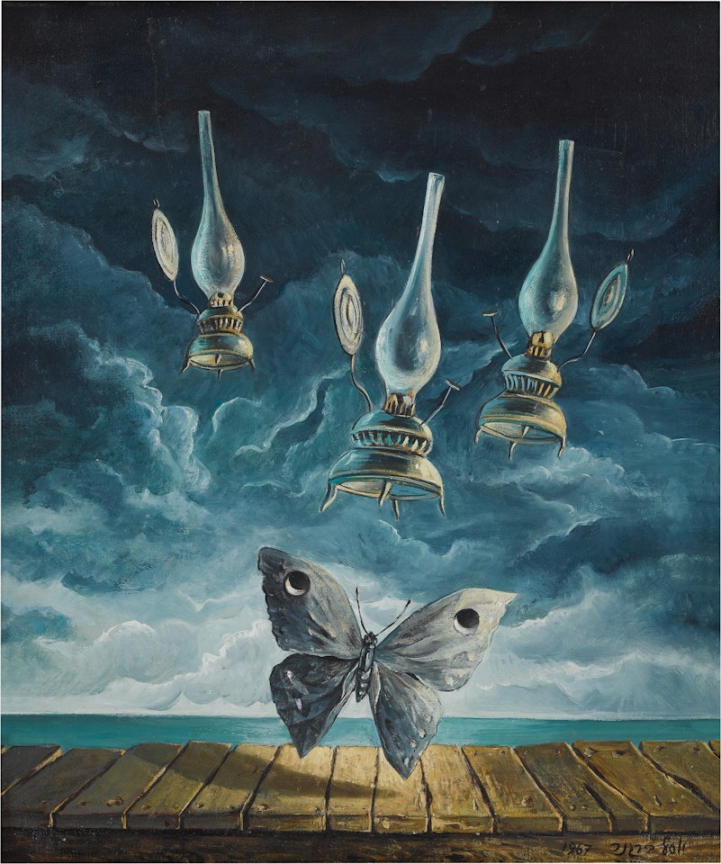 BUTTERFLIES AND LAMPS (FABLE) by Yosl Bergner