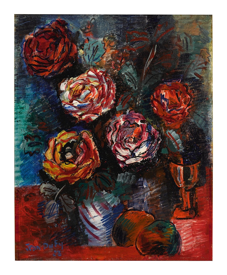 NATURE MORTE AU BOUQUET DE ROSES by Jean Dufy