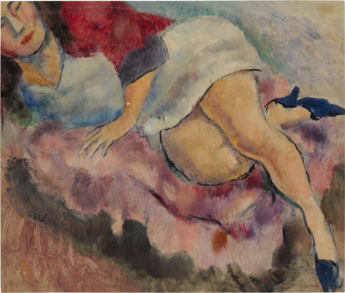 JEUNE FEMME ALLONGÉE by Jules Pascin