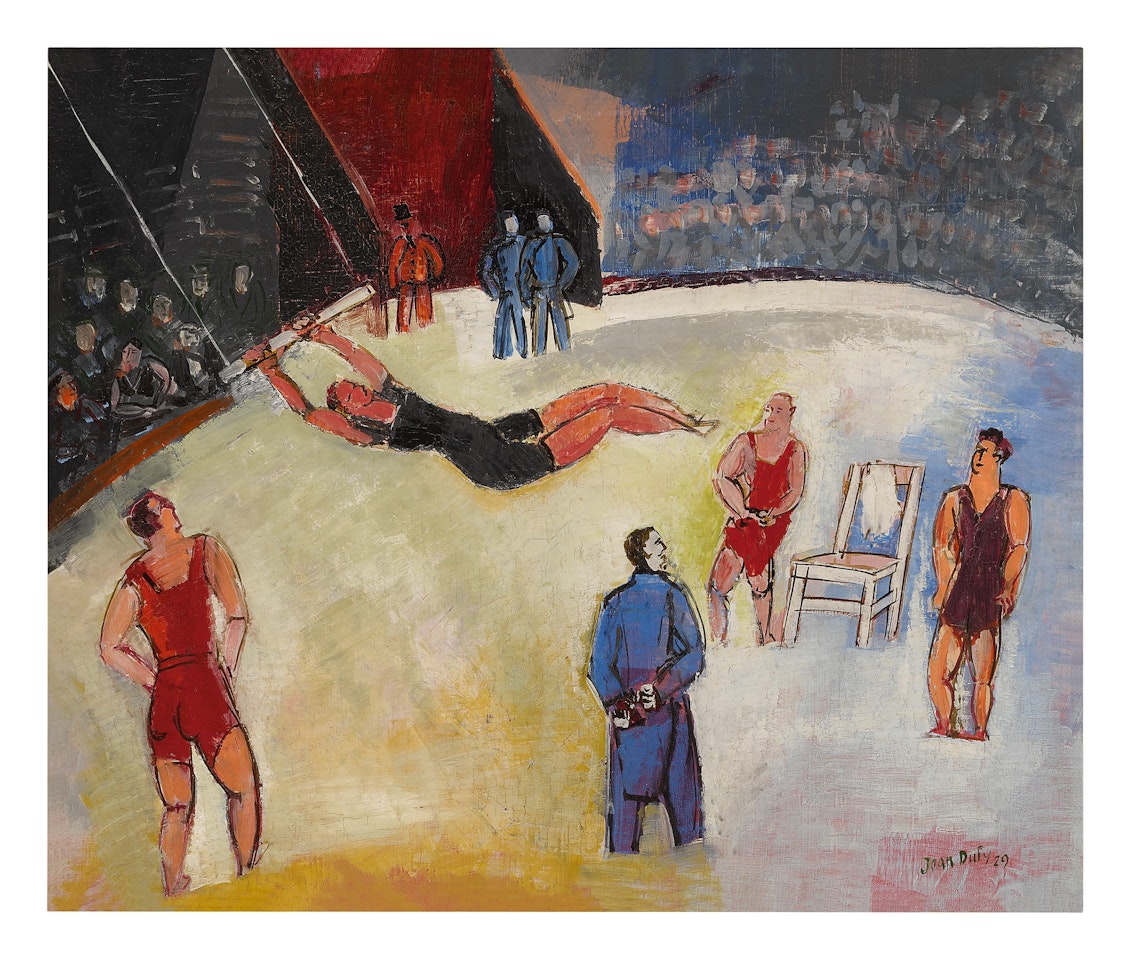 LES TRAPÉZISTES by Jean Dufy