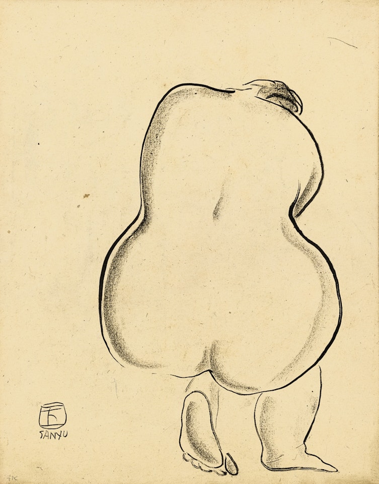 NU ACCROUPI DE DOS by Sanyu