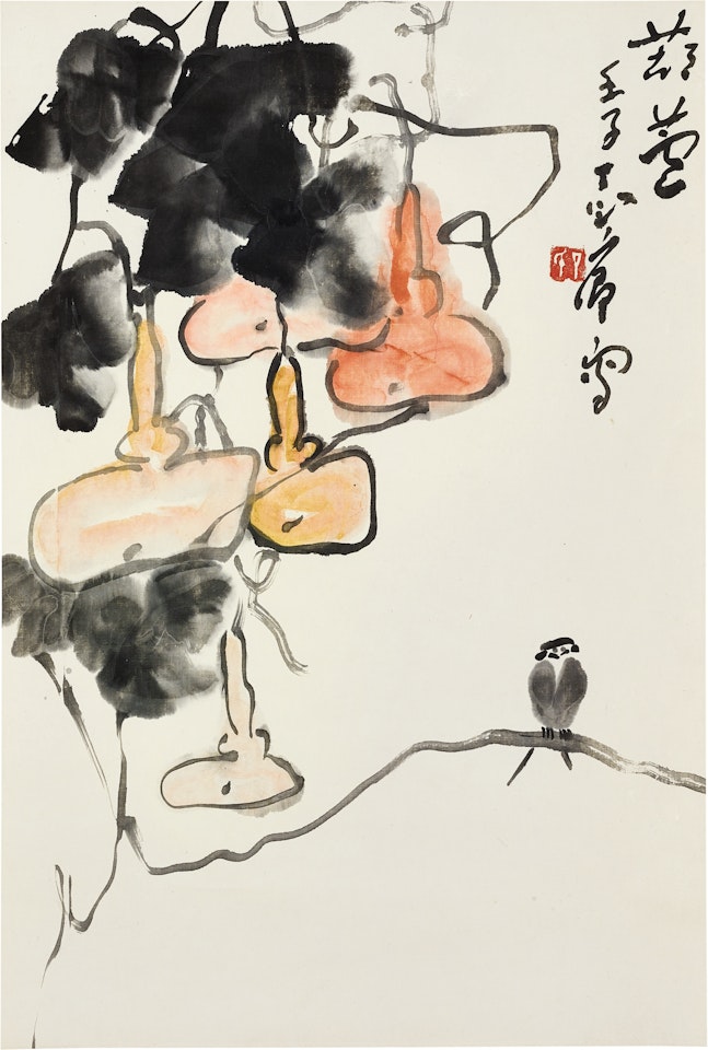BIRD ON GOURD  by Ding Yanyong