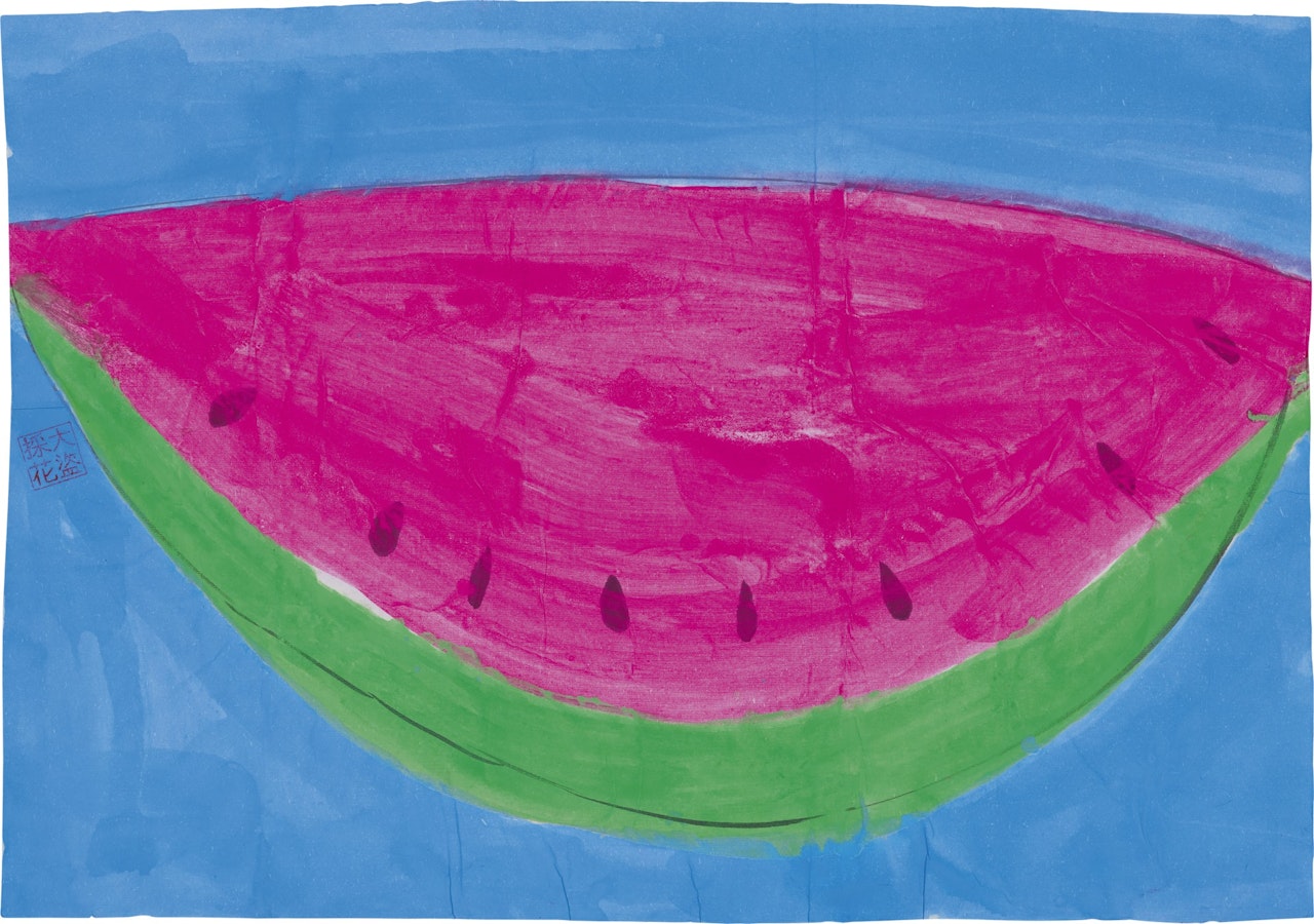 LADY WITH WATERMELONS by Walasse Ting