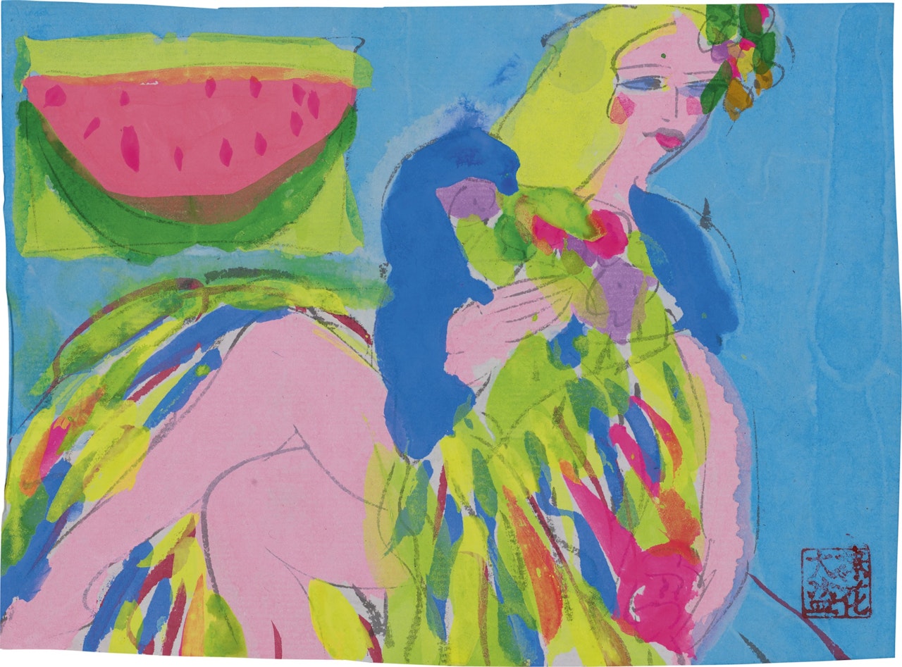 WATERMELON  by Walasse Ting