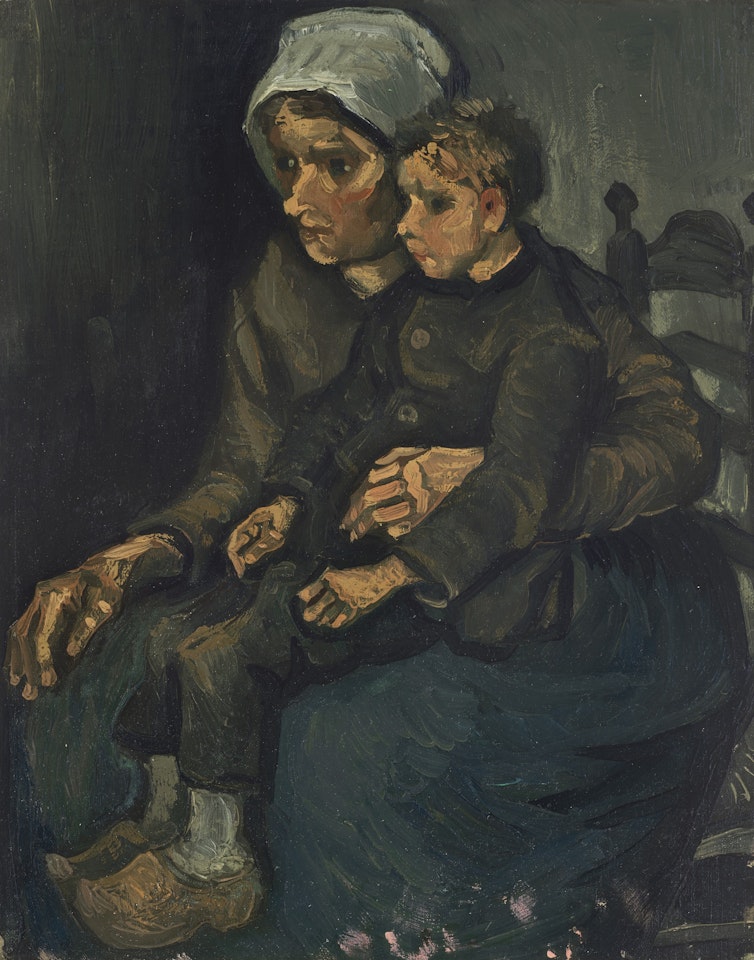 Boerin met een kind op haar schoot (Peasant Woman with Child on her Lap) by Vincent van Gogh