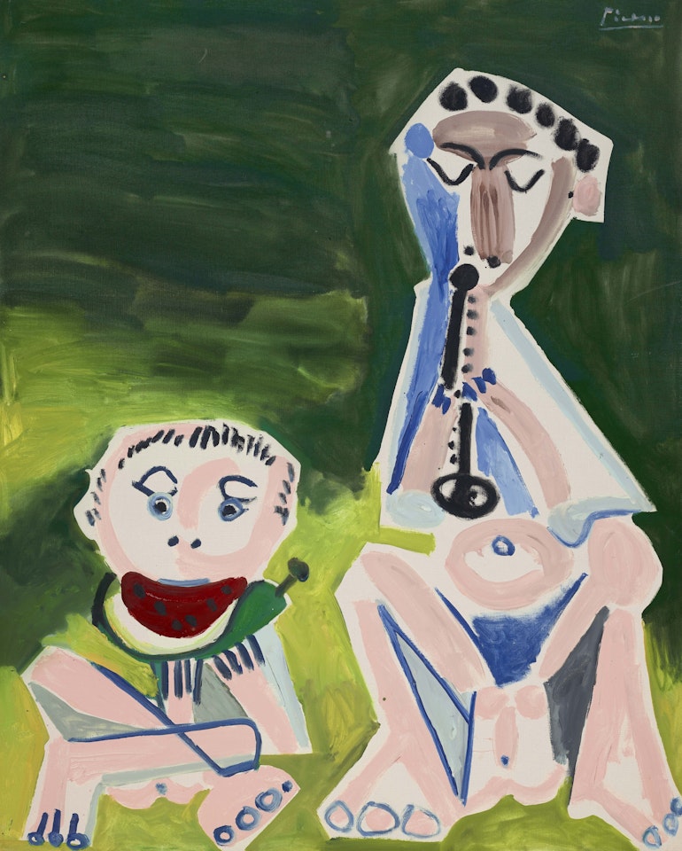 Joueur de flute et mangeur de pastèque by Pablo Picasso