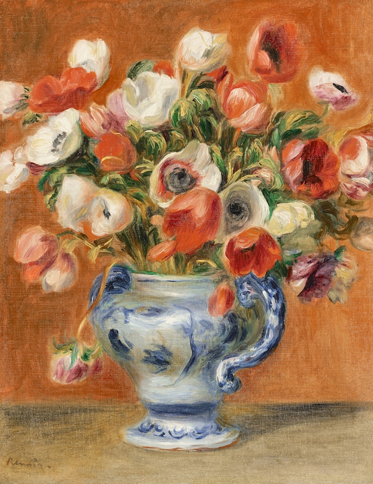 Vase d'anémones by Pierre-Auguste Renoir