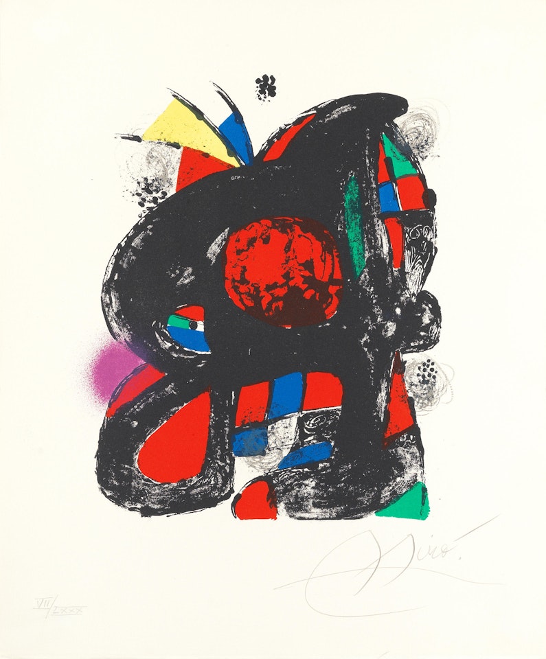 One plate, from 'Lithographs IV'  (Mourlot  1262; Cramer books 249) by Joan Miró