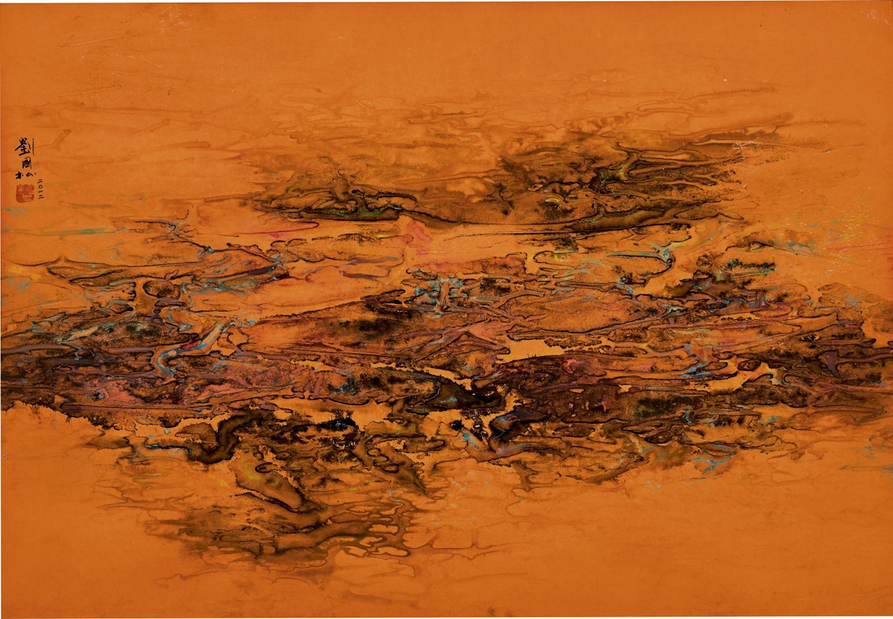SUNSET UPON THE WIDE EARTH by Liu Kuo-Sung (Liu Guosong)