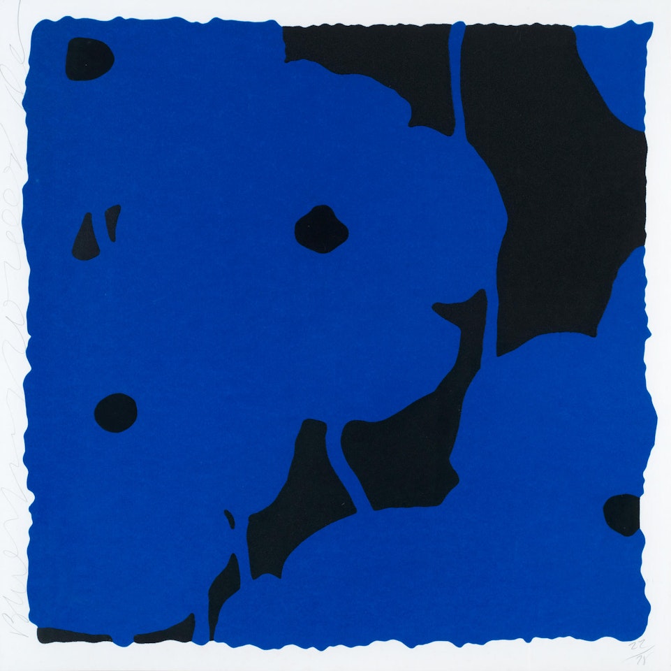 One plate, from 'Blues' by Donald Sultan