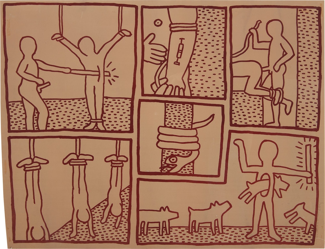 Blueprint Drawings 5 by Keith Haring