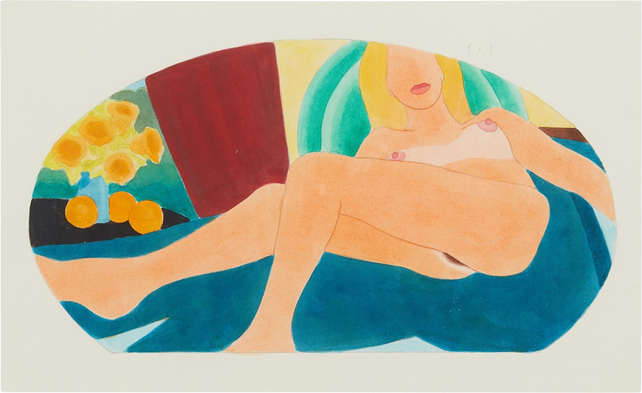 FROM GREAT AMERICAN NUDE #100  by Tom Wesselmann