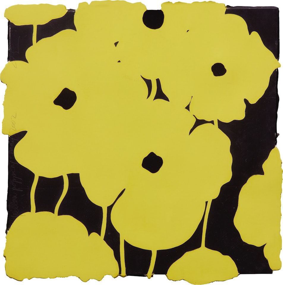YELLOW POPPIES by Donald Sultan