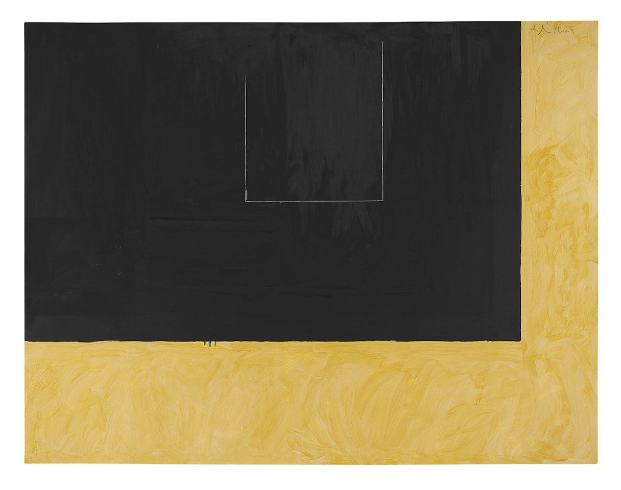 Black Open with Ochre by Robert Motherwell