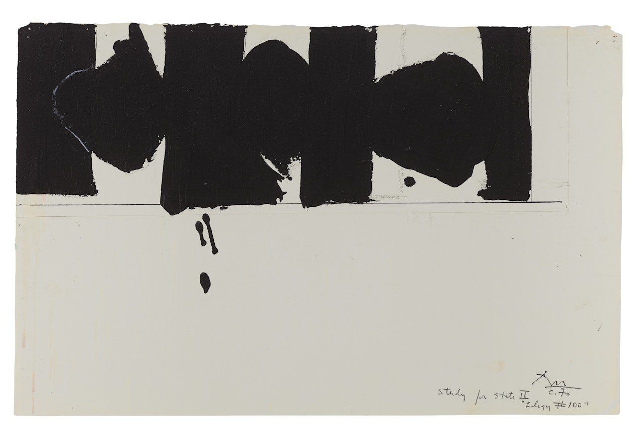 Study for State II “Elegy No. 100” by Robert Motherwell