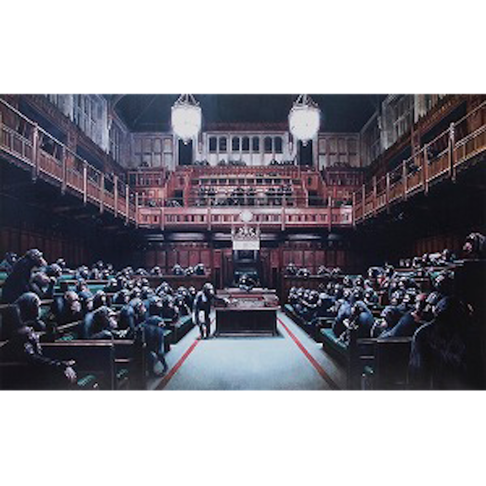 Monkey Parliament by Banksy