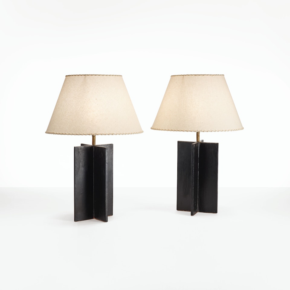 PAIR OF "CROISILLON" TABLE LAMPS by Jean-Michel Frank