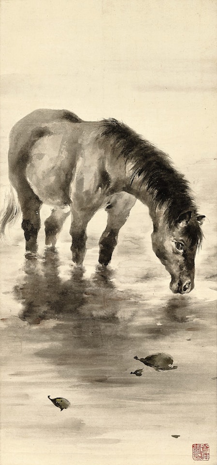 HORSE DRINKING WATER by Gao Qifeng