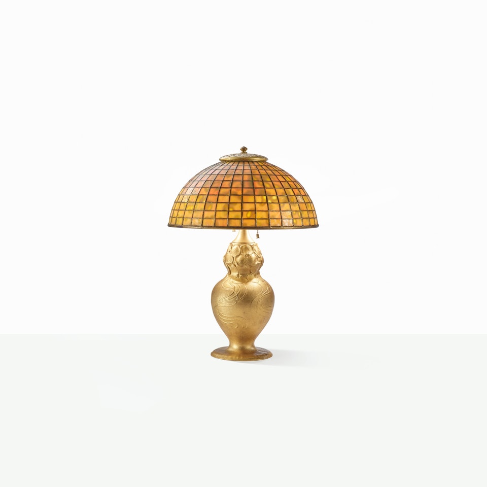 "GEOMETRIC" TABLE LAMP by Tiffany Studios