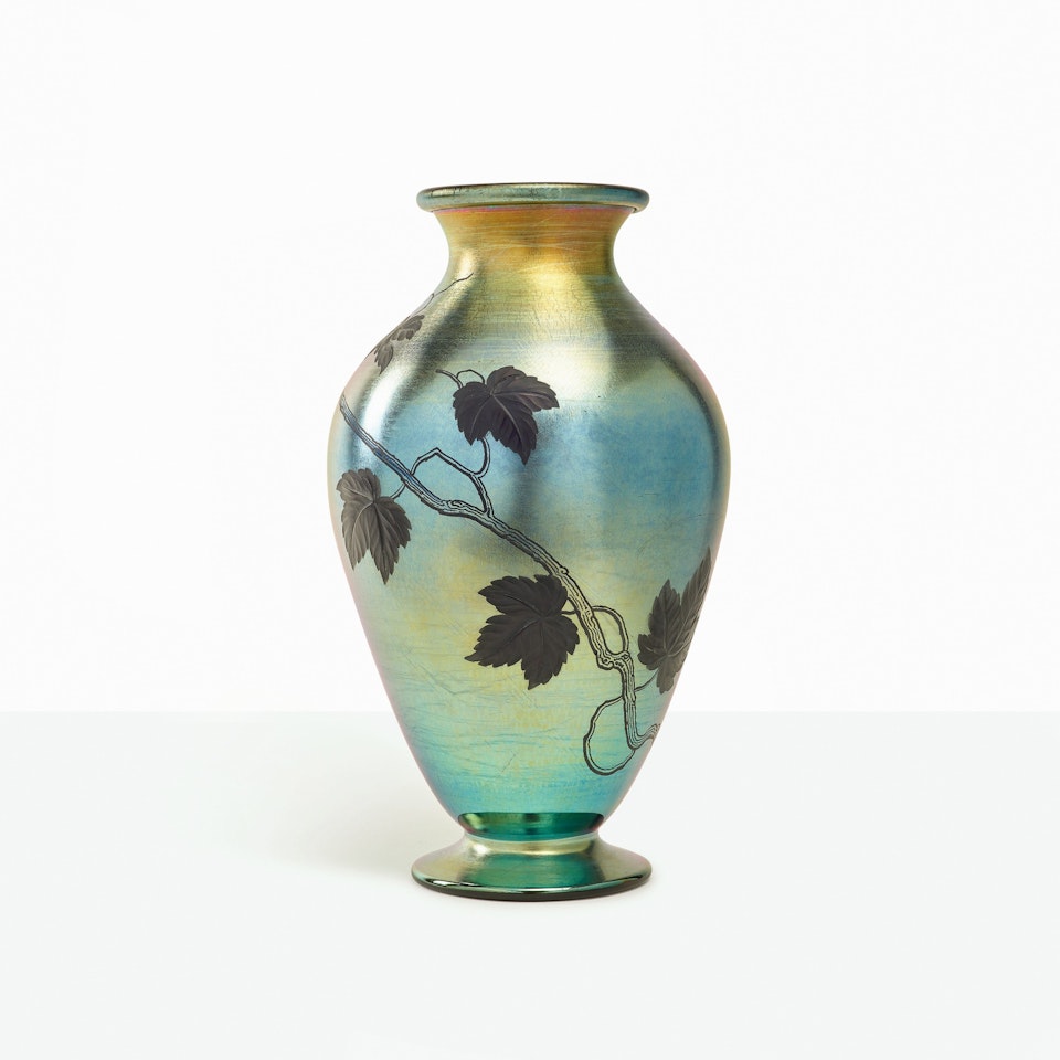 "LEAF AND VINE" VASE by Tiffany Studios