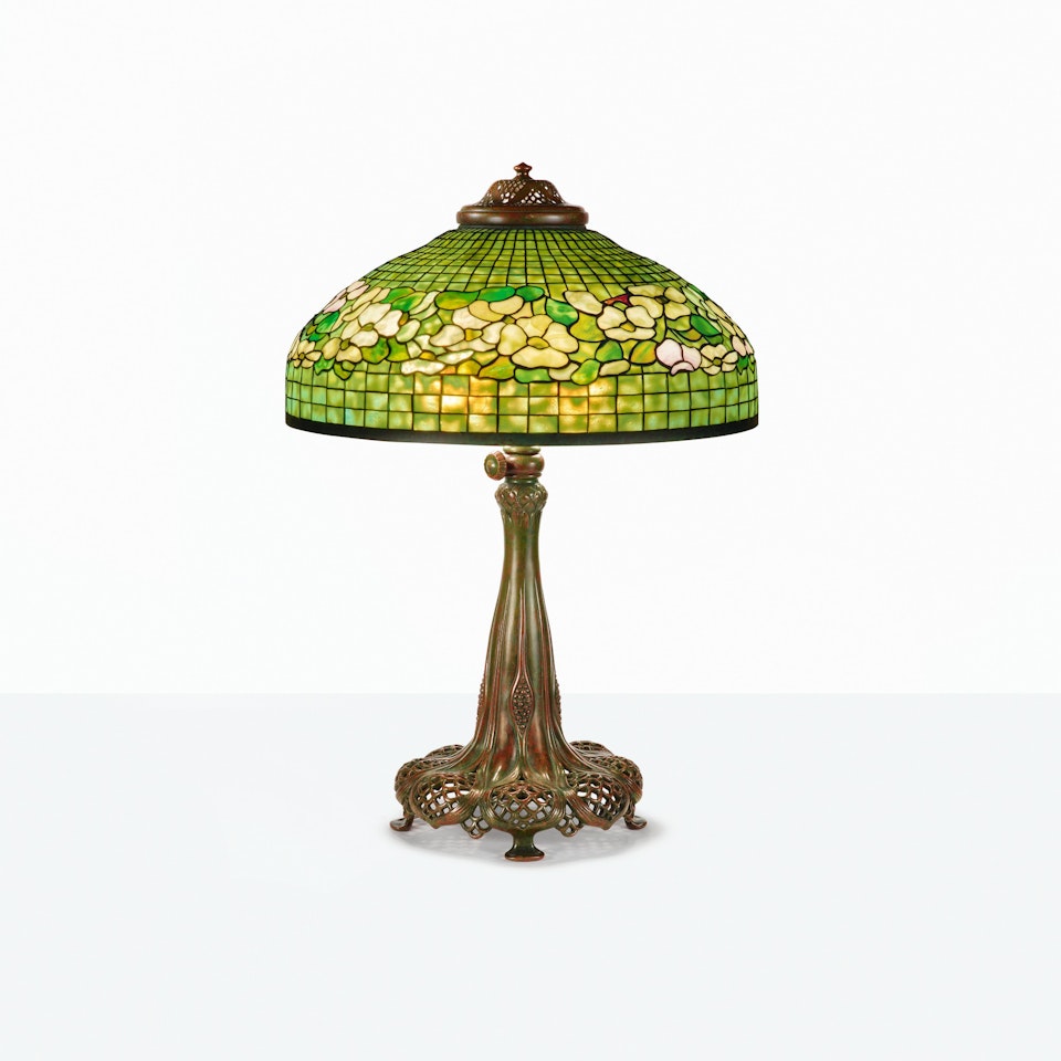 "BANDED DOGWOOD" TABLE LAMP by Tiffany Studios