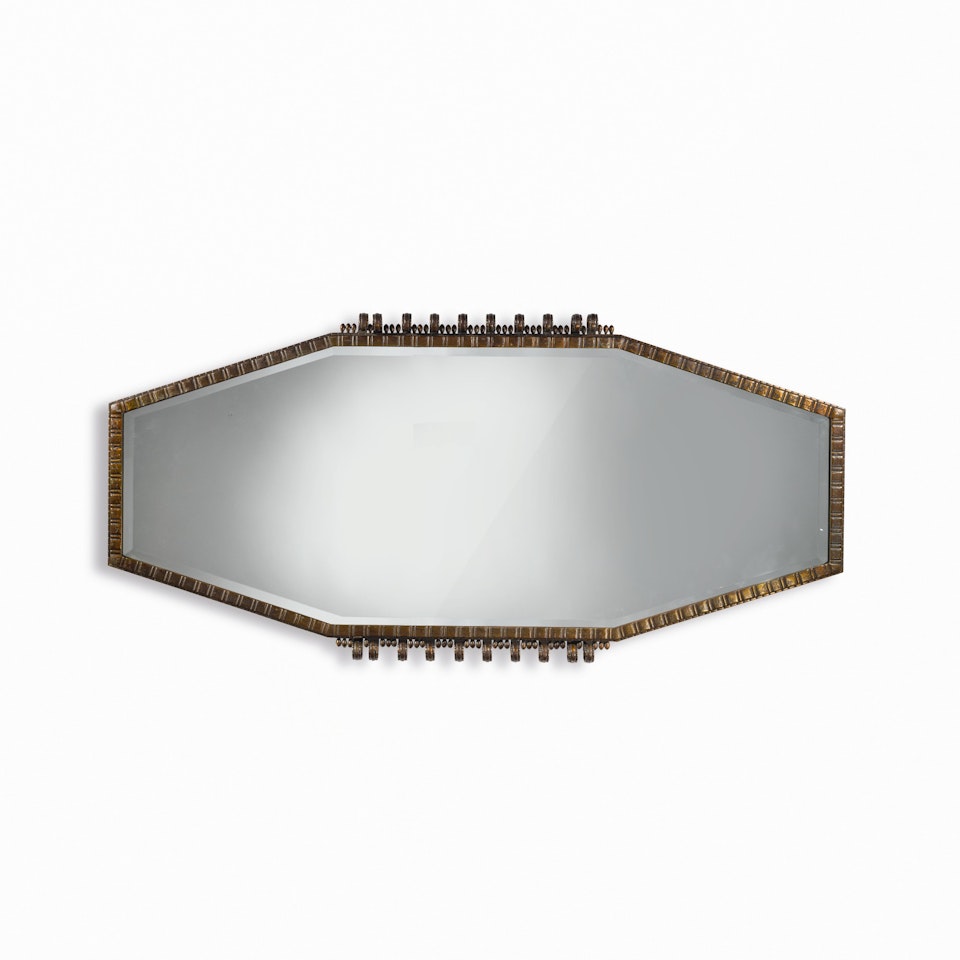 A RARE WALL MIRROR by Edgar Brandt