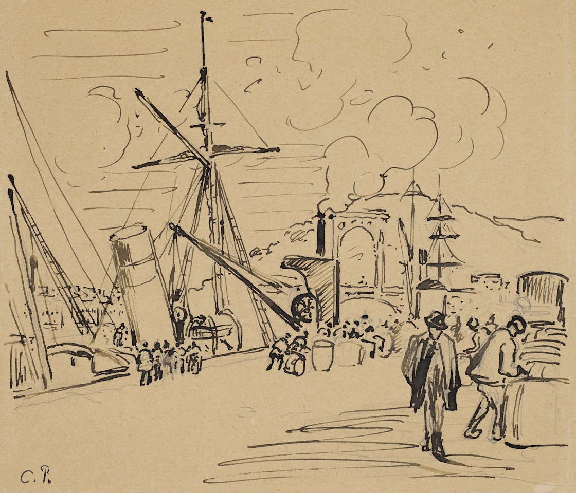 Bateau à vapeur, Rouen by Camille Pissarro
