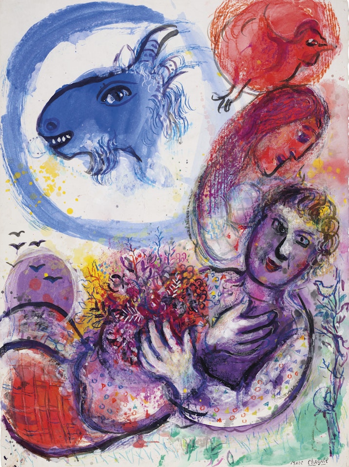 La chèvre bleue by Marc Chagall