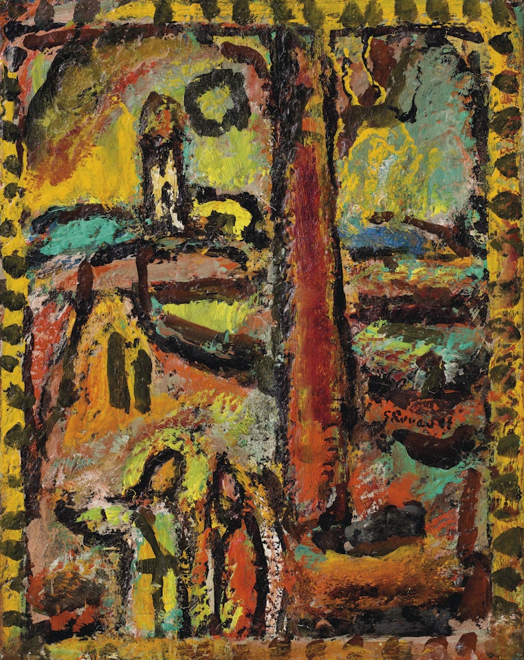 Paysage biblique (au tronc d'arbre) by Georges Rouault