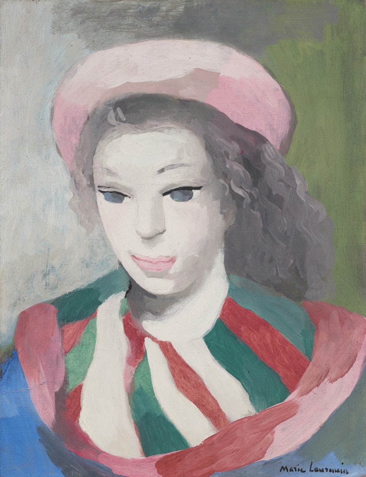Jeune fille au chapeau rose by Marie Laurencin