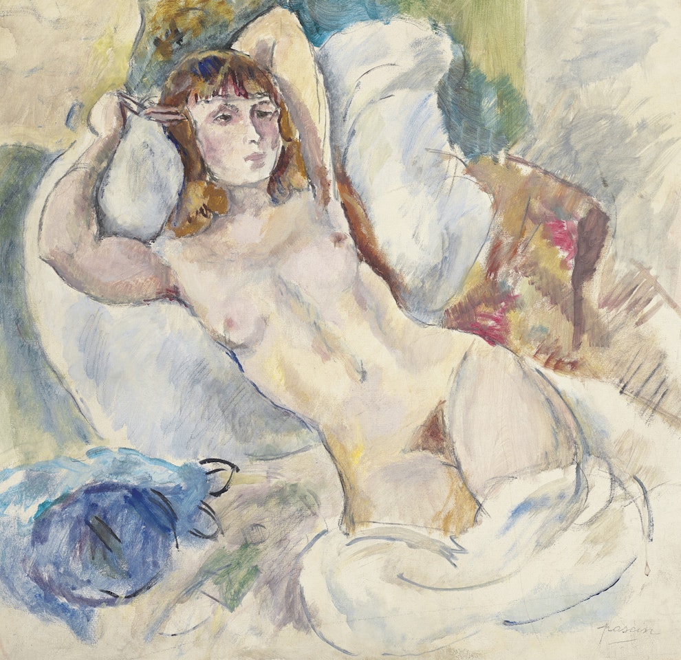 Nu sur un divan by Jules Pascin