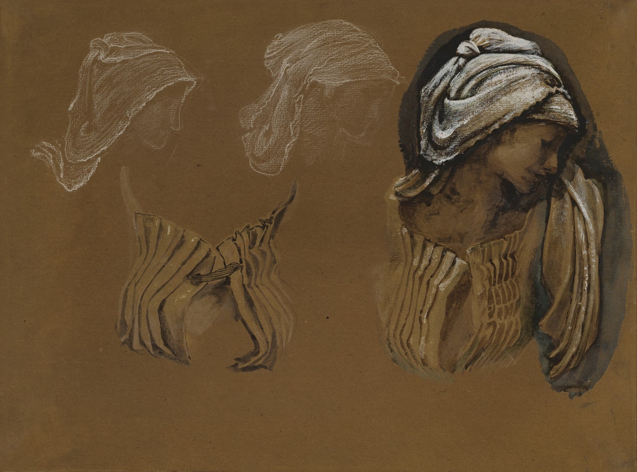 STUDY FOR THE WHEEL OF FORTUNE by Edward Coley Burne-Jones