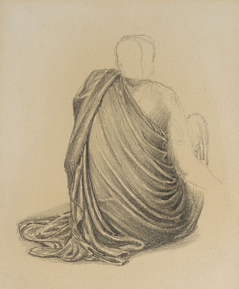 STUDY FOR THE LAST SLEEP OF ARTHUR IN AVALON by Edward Coley Burne-Jones