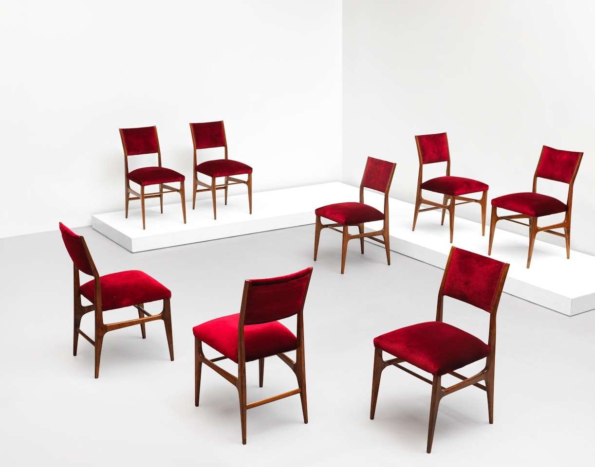 Set of eight dining chairs,model no. 602 by Gio Ponti