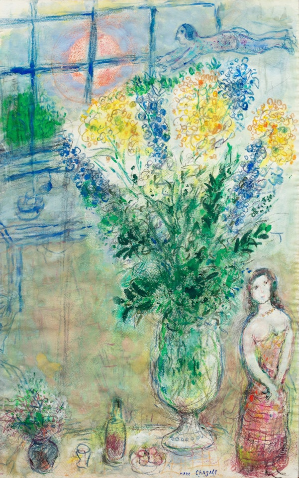 BOUQUET DANS UN INTÉRIEUR by Marc Chagall