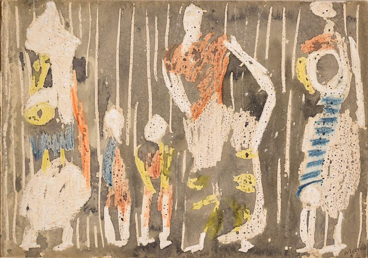 TEXTILE DESIGN: STANDING FIGURES by Henry Moore