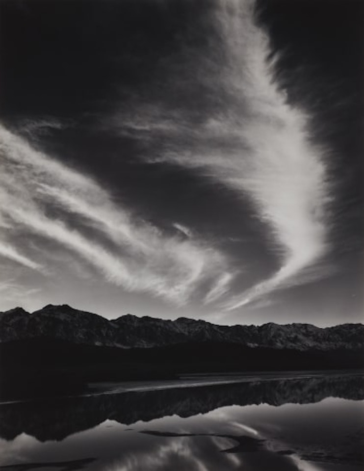 Sierra Nevada, Winter Evening, from the Owens Valley, California by Ansel Adams