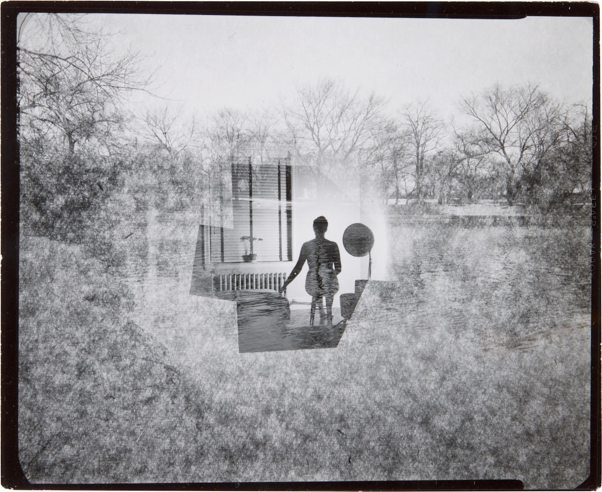 'DOUBLE EXPOSURE (WOODS WITH INSET OF ELEANOR)', 1953 by Harry Callahan