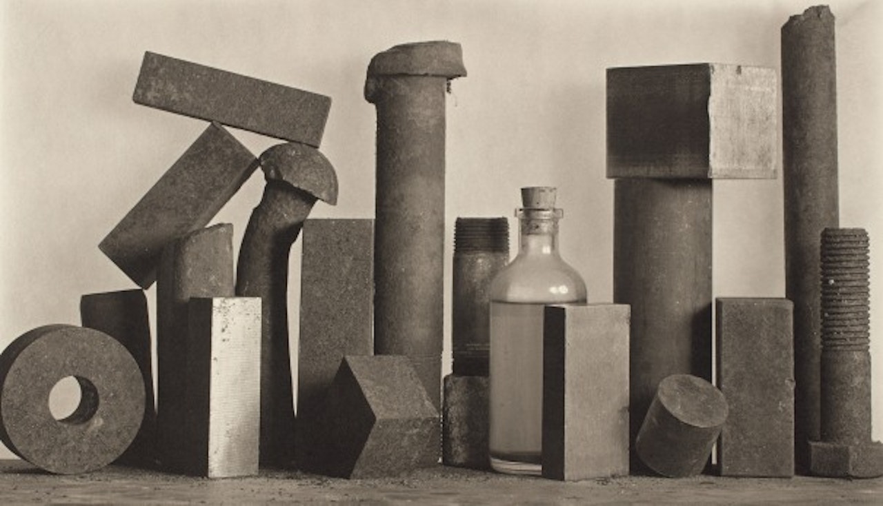 18 Pieces with Medicine Bottle, New York by Irving Penn