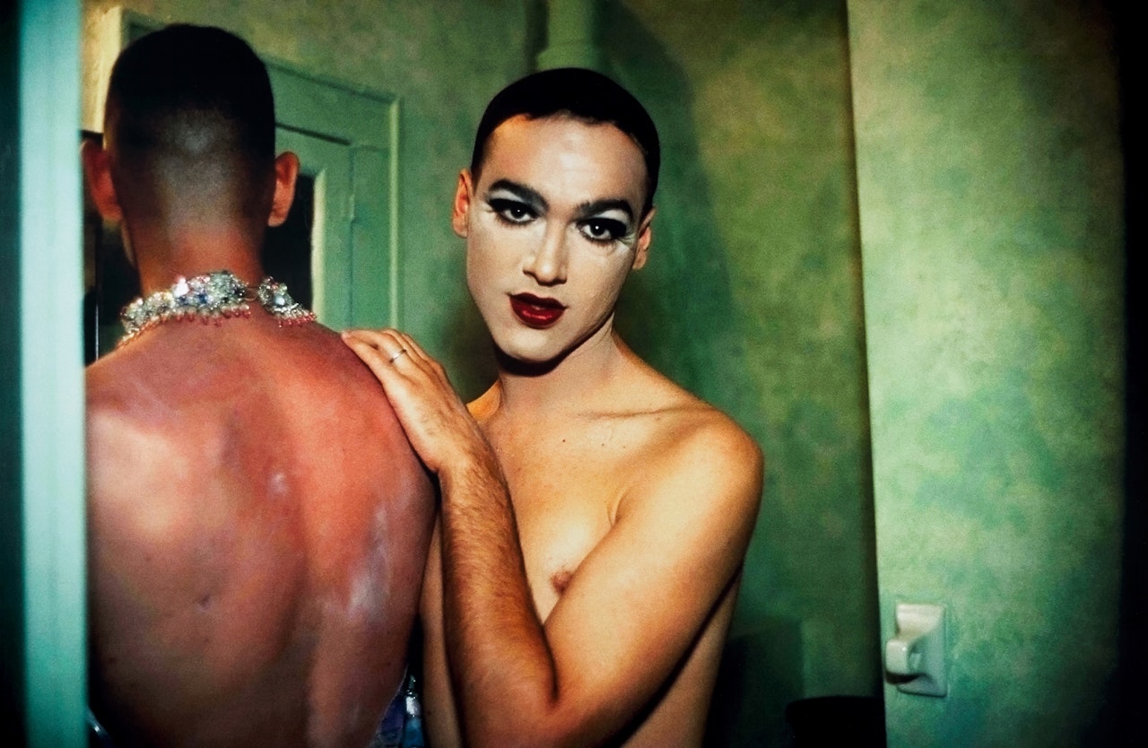 'JIMMY PAULETTE AND TABOO! IN THE BATHROOM', NYC, 1991 by Nan Goldin