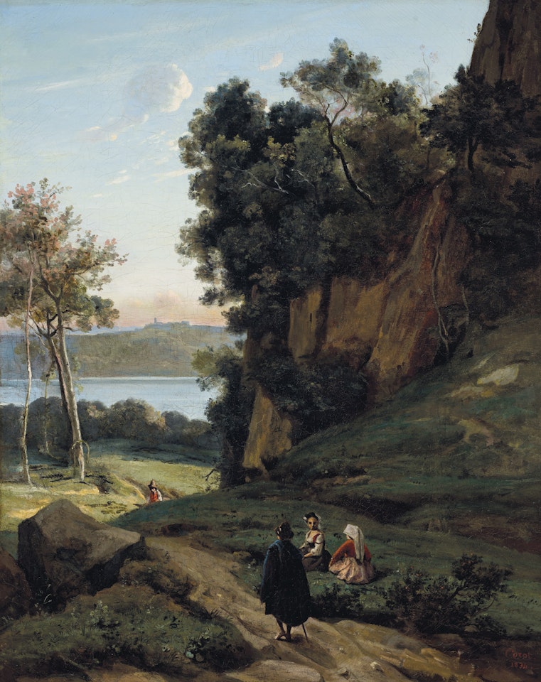Italiens d’Albano by Jean Baptiste Camille Corot