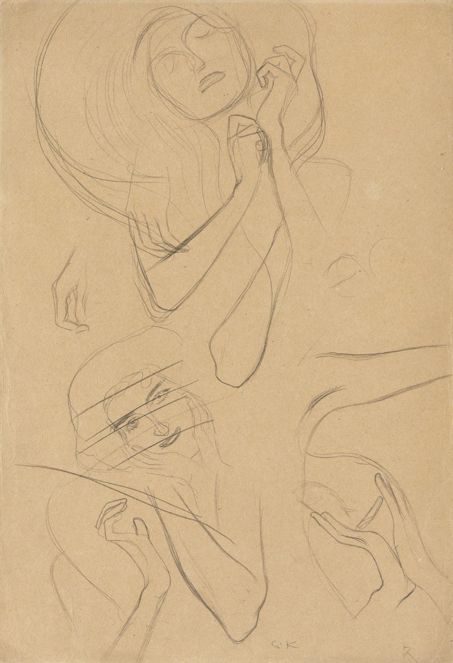 Kopf - und Handstudien by Gustav Klimt
