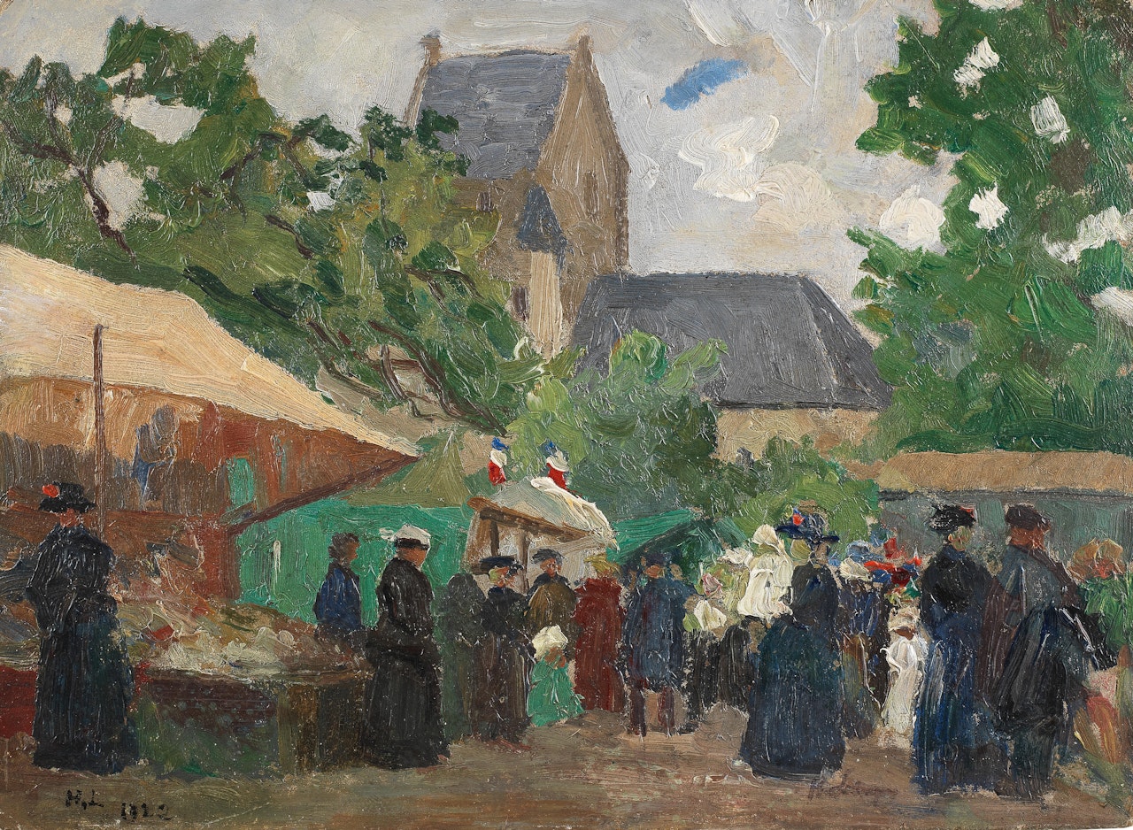 Scène de marché by Henri Lebasque