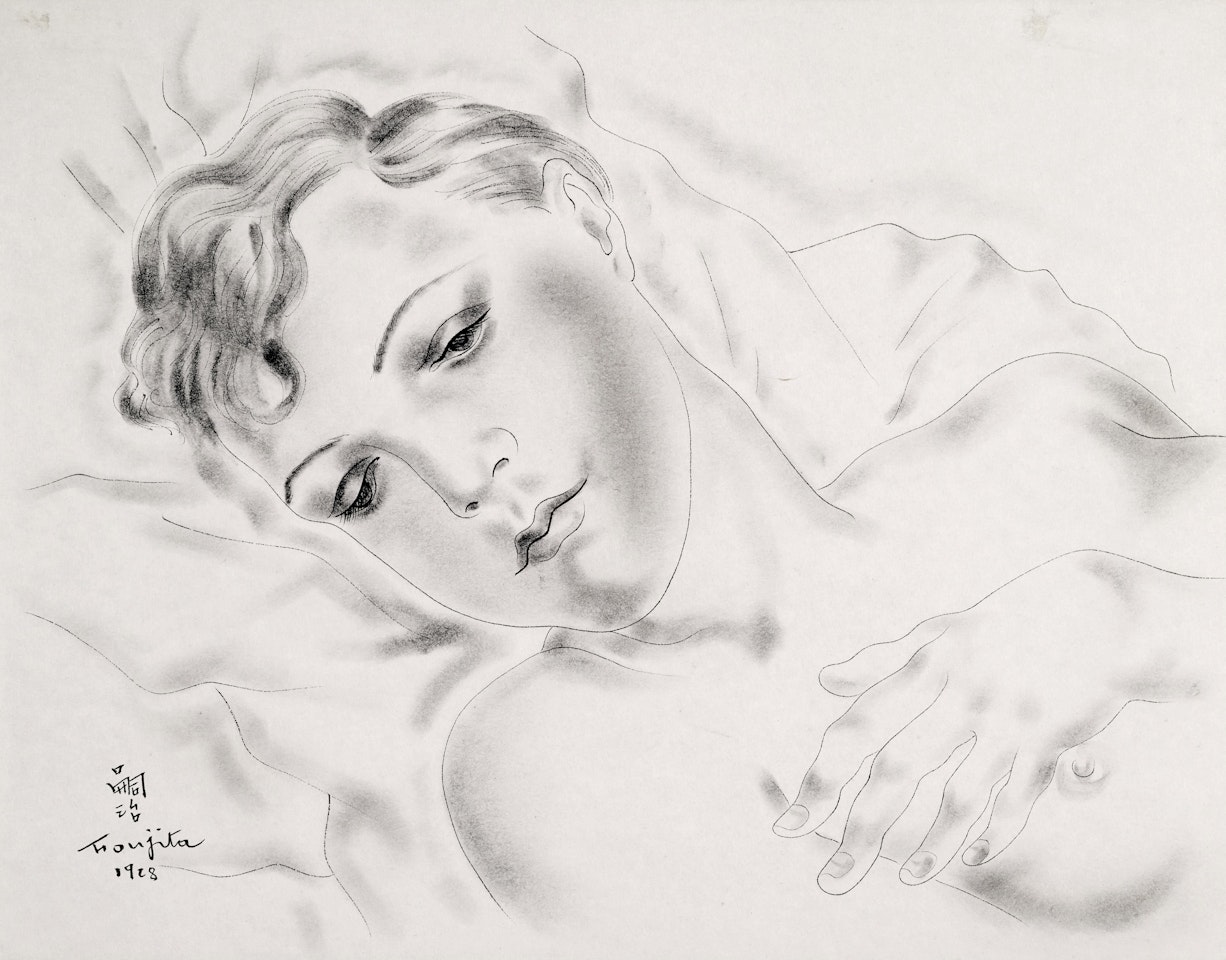 Femme endormie (Youki) by Leonard Tsuguharu Foujita