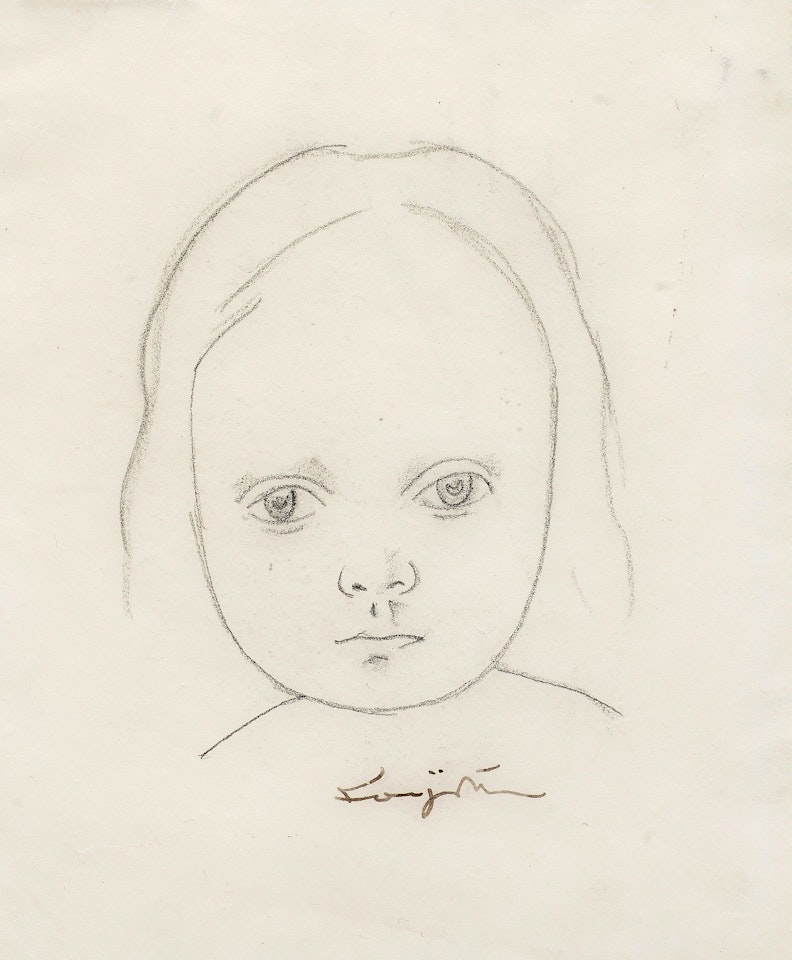 Portrait de fillette by Leonard Tsuguharu Foujita