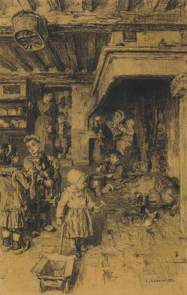 LES SABOTS DE NOËL (LE NOËL DES ENFANTS) by Léon Augustin Lhermitte